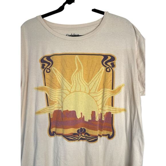 Golden Hour Women's Short Sleeve Cotton Pullover Graphic T-Shirt Size XX… - Picture 6 of 8